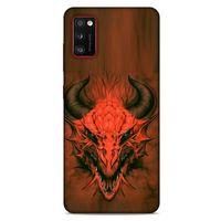 Samsung Galaxy A41 Kılıf Dragons (14) Lansman Kılıf Kırmızı Boynuzlu Ejderha