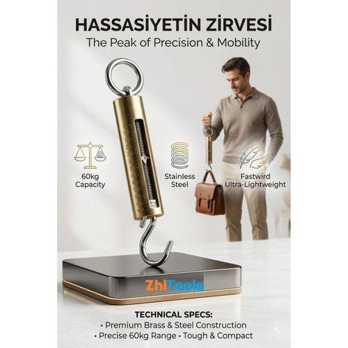 Zhltools Professional 60 Kg Eloksallı Metal El Kantarı