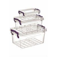 3'lü Mini Dikdörtgen Saklama Kabı Royaleks-ÇNK2075