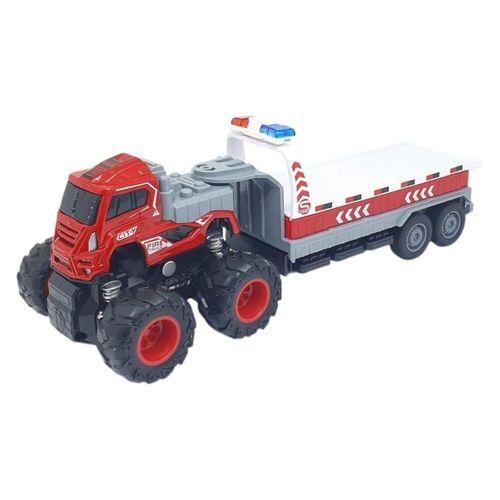 İtfaiye Aracı Taşıyan Sürtmeli Çekici Araç Seti - Asansörlü