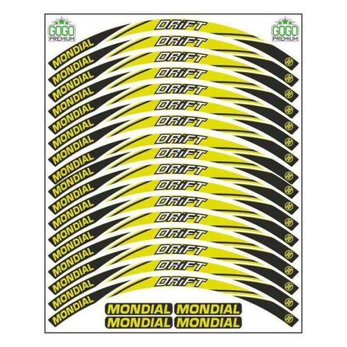 MONDİAL Mondial Drift L Flo Sarı 1 Set Jant Şeridi