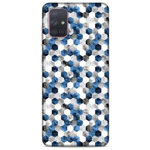 Mermer Desenli (19) Tema Kılıfları Açık Mavi Samsung Galaxy A71 Kılıf