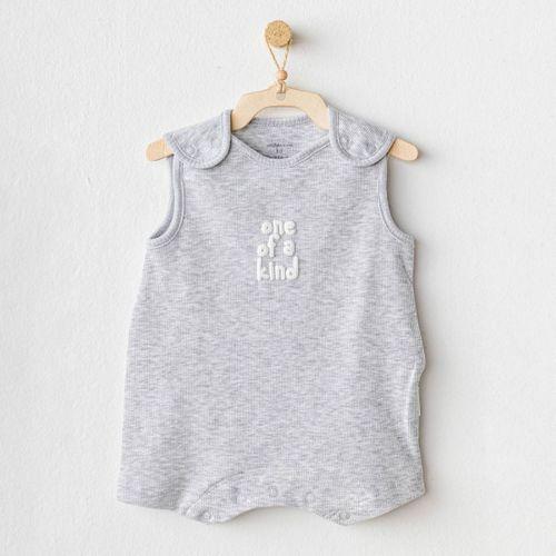 Andywawa Andywawa AC25895 Romper Basic Bebek Tulum Grey Melange