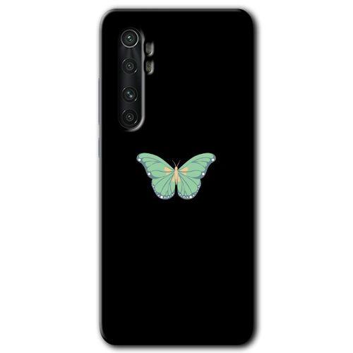 Xiaomi Mi Note 10 Lite Kılıf HD Desen Baskılı Arka Kapak + Temperli Cam - Butterfly Tree