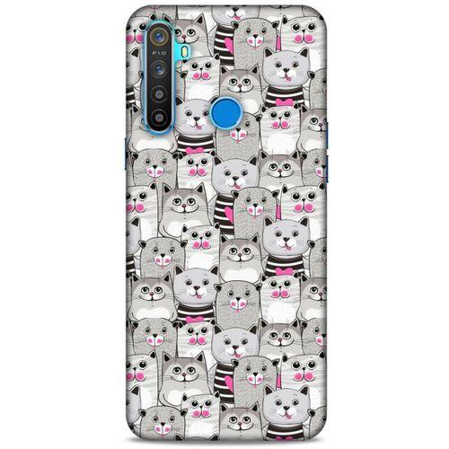 Lopard Oppo Realme 5i Uyumlu Kılıf Kediler (32) Soft Silikon Kılıf Pembe Burun