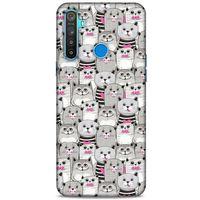 Lopard Oppo Realme 5i Uyumlu Kılıf Kediler (32) Soft Silikon Kılıf Pembe Burun