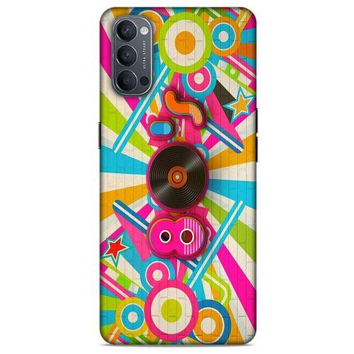 Retro (46) Desen Core Armor Kılıf Renkli Oppo Reno 4 Kılıf