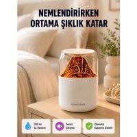Alev Efektli Ultrasonik Uçucu Yağ Difüzörü 280ml Su Tanklı Ve Sessiz Çalışma Özellikli