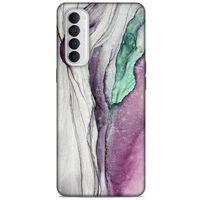 Oppo Reno 4 Pro Uyumlu Kılıf Mor Delisi (29) Arka Koruma Kılıfı Mermer