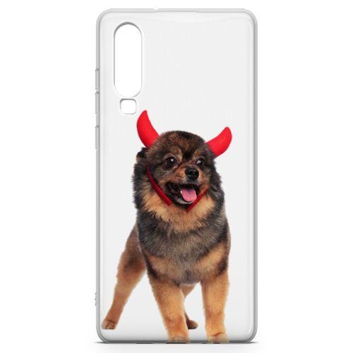 Huawei P30 Kılıf Pom Köpek Arka Kapak Koruma Desenli Full Koruyucu