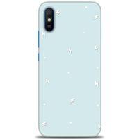 Xiaomi Redmi 9A Kılıf HD Baskılı Kılıf - Beyaz Şimşekler + Tam Ekran Koruyucu