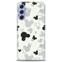 Samsung Galaxy A24 Kılıf HD Baskılı Kılıf - Siyah Mickey + Tam Ekran Koruyucu