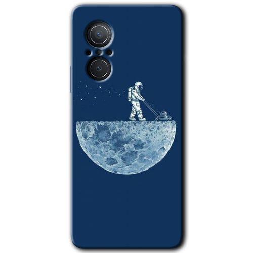 MRCİLETİSİM Huawei Nova 9 SE Kılıf HD Desen Baskılı Arka Kapak+Temperli Cam - Uzay İşçisi