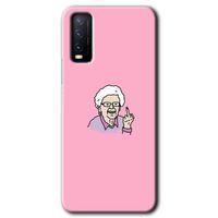 Vivo Y20 Kılıf HD Desen Baskılı Arka Kapak - Bad Grandmother