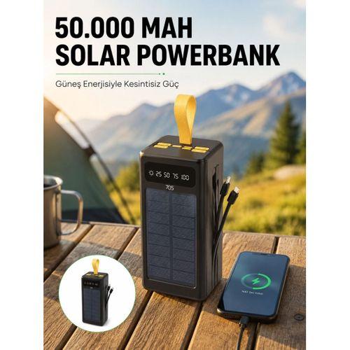 Güneş Enerjili Powerbank Dijital Göstergeli Taşınabilir Güç Kaynağı Yeni Nesil