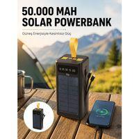 Güneş Enerjili Powerbank Dijital Göstergeli Taşınabilir Güç Kaynağı Yeni Nesil