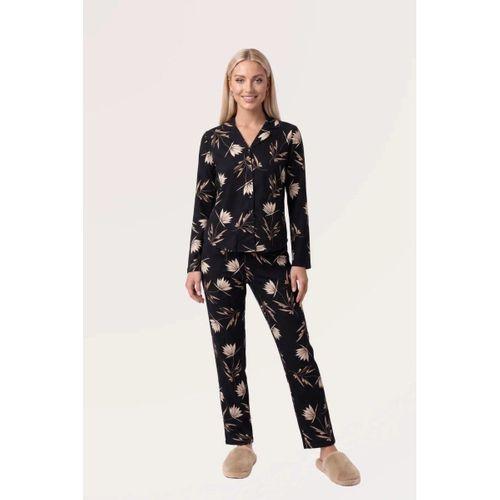 Kadın Pijama Takımı - Önden Düğmeli Uzun Kol