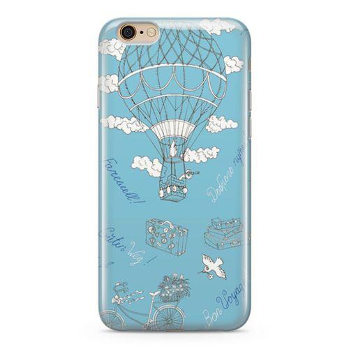 Apple iPhone 6 6s Kılıf Vintage Seyahat Arka Kapak Koruma Desenli Full Koruyucu