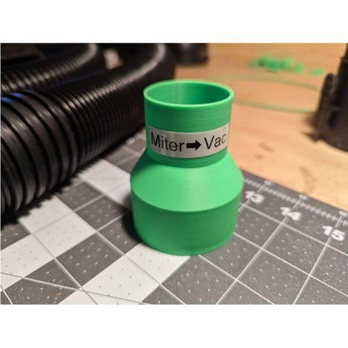 Miter Testere ile Atölye Vakumu Adaptörü 3D Baskı (Bu ürün Sadece Plastik parçadır - Almadan Önce Soru Sorabilirsiniz)
