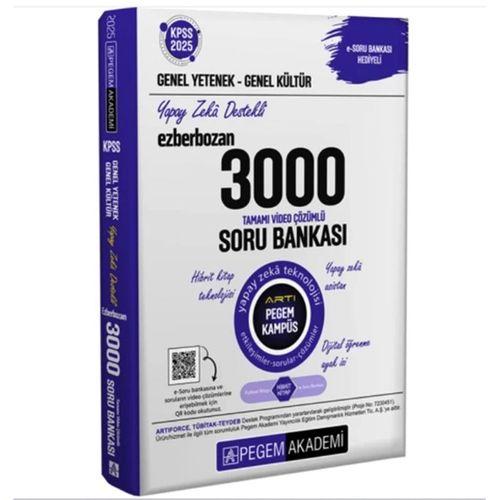 Pegem Kpss Gy-Gk Ezberbozan 3000 Soru Bankası 2025
