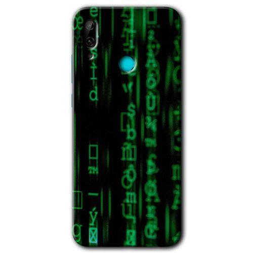 MRCİLETİSİM Huawei P smart 2019 Kılıf Baskılı Kapak - Matrix +Tam Kaplayan Mat Seramik