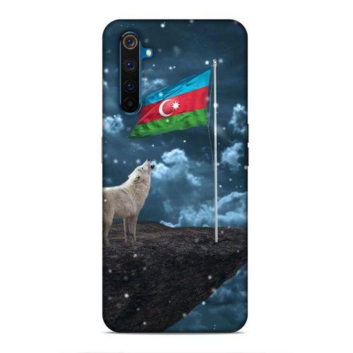 Realme 6 Uyumlu Kılıf Azarbaijan (25) Antişok Kapak Kurt Bayrak