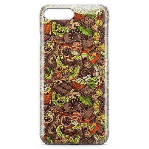 Apple iPhone 8 Plus Kılıf Sıcak Çikolata Arka Kapak Koruma Desenli Full Koruyucu