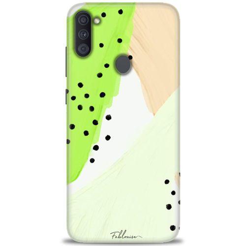 Samsung Galaxy A11 Kılıf HD Baskılı Kılıf - Fıstık Yeşili + Tam Ekran Koruyucu