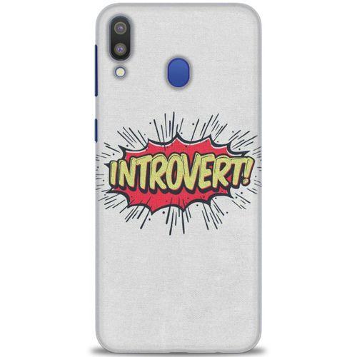 Samsung Galaxy M20 Kılıf HD Baskılı Kılıf - Introvert! + Tam Ekran Koruyucu
