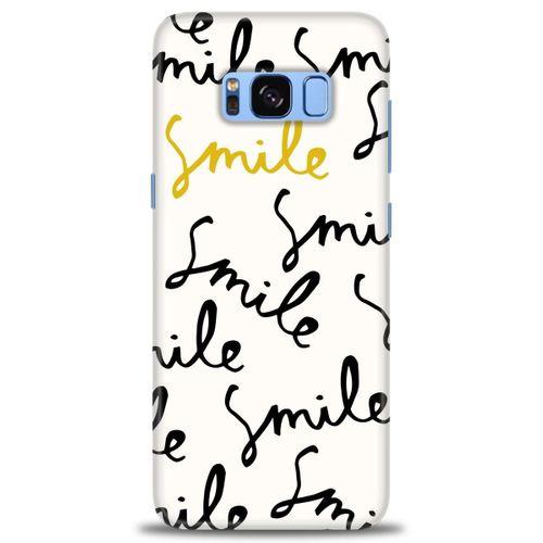 Samsung Galaxy S8 Plus Kılıf HD Baskılı Kılıf - S Smile + Tam Ekran Koruyucu
