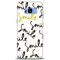 Samsung Galaxy S8 Plus Kılıf HD Baskılı Kılıf - S Smile + Tam Ekran Koruyucu