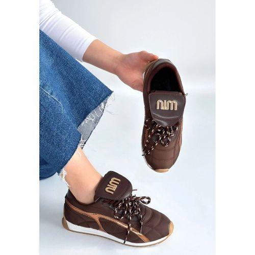 Dissa Kahverengi Cilt Bağcıklı Paraşüt Detaylı Spor Ayakkabı