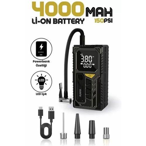 4000mah Hava Kompresörü Powerbank Özellikli Kompresör Araba Bisiklet Top Lastik Şişirme Pompası