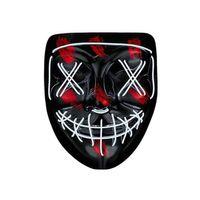 Hallowen Parti Maskesi Neon Led Işıklı Maske 3 Modlu Cadılar Bayramı Maskesi