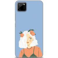 Realme C11 Kılıf HD Baskılı Kılıf - Beyaz Saçlı Kız + Tam Ekran Koruyucu