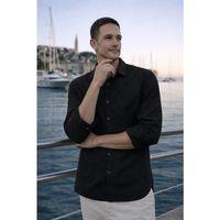 Hurley Çizgili Modal Kumaş Relaxed Fit Günlük Giyim Erkek Gömlek - Siyah