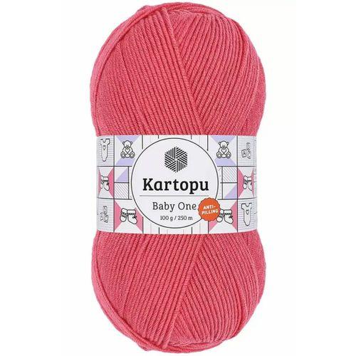 1 Adet Baby One Tüylenmeyen El Örgü İpi Yünü Pembe K254