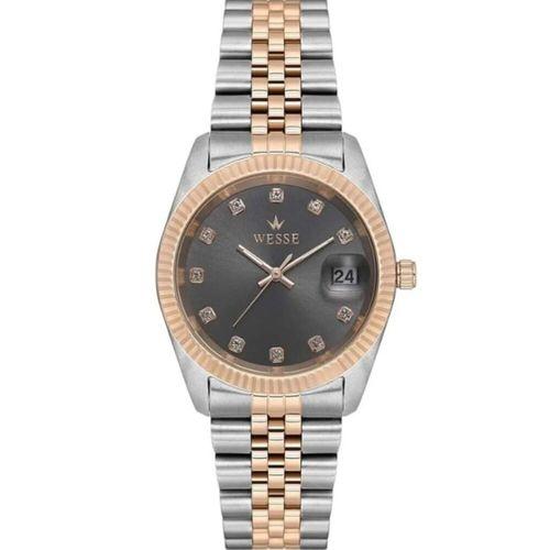 Wesse WWL114709 Quartz Çelik Rose/Gri Füme Kadran 36 mm Kadın Kol Saati