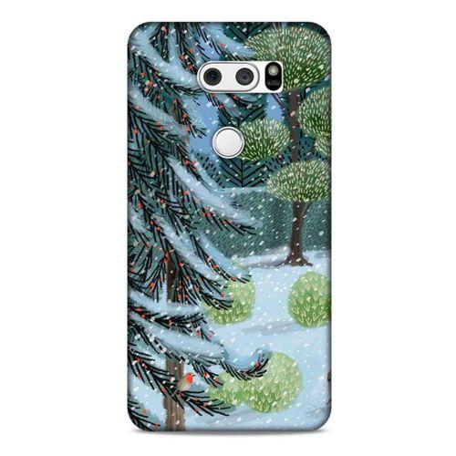 LG K40S Kılıf Snowix (43) Thin Fit Kılıf Beyaz Yeşil