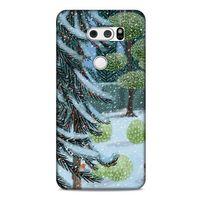 LG K40S Kılıf Snowix (43) Thin Fit Kılıf Beyaz Yeşil