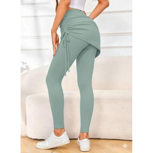 Kadın Yüksek Bel Yandan Büzgülü Alttan Uzun Kaşkorse Tayt Etek