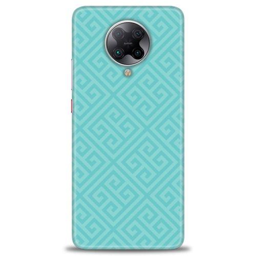 Xiaomi Redmi K30 Pro Kılıf HD Baskılı Kılıf - Mavi Mozaik + Tam Ekran Koruyucu
