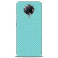 Xiaomi Redmi K30 Pro Kılıf HD Baskılı Kılıf - Mavi Mozaik + Tam Ekran Koruyucu