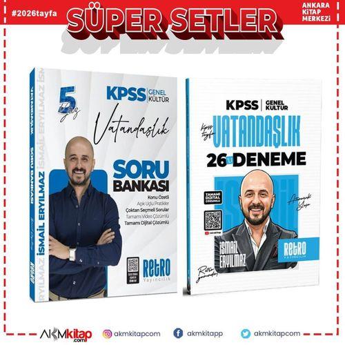 Retro Yayıncılık KPSS Genel Kültür Vatandaşlık Soru Bankası ve Deneme Seti 2 Kitap