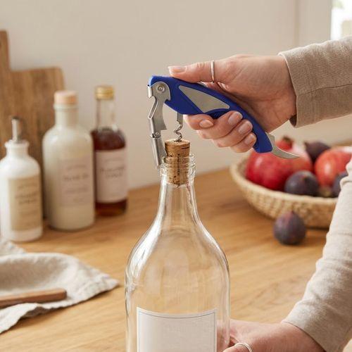 Metal-Plastik Yan Model Şarap Tirbuşon Açacak