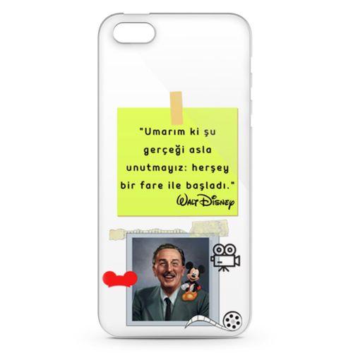 Apple iPhone 5 Kılıf Caps Walt Disney Arka Kapak Koruma Desenli Full Koruyucu