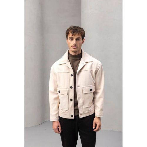 Gaspar Düğmeli Kaşe Ceket Bej  - Fincher Yarım Balıkçı Kazak Kahve - Akira Örme Pike Kumaş Pantolon Siyah