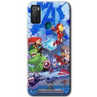 TCL 20E Kılıf HD Desen Baskılı Arka Kapak - Avengers Cartoon