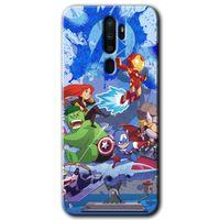 Oppo A9 2020 HD Baskılı Kılıf + 9D Tam Ekran Koruyucu - Avengers Cartoon