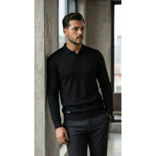 Erkek Düğme Yakalı Triko